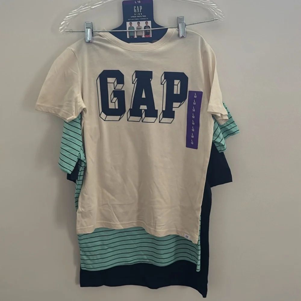 GAP boys 3 pack t-shirts youth size 10(L)